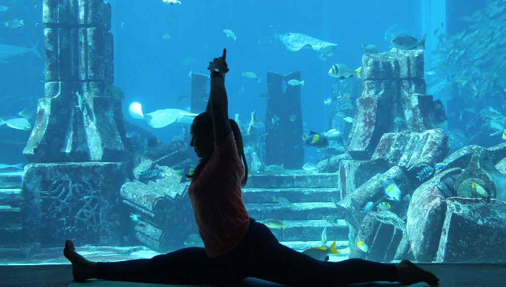 Exotic exercise: ‘Underwater’ Yoga Classes at Atlantis, Dubai