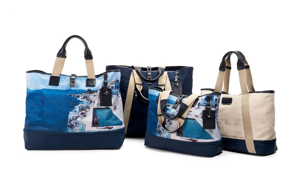 Tumi X Orelbar Brown vibrant luxe beach bag collection