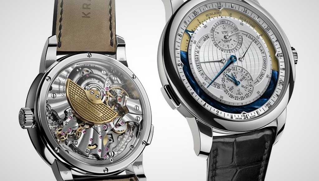 The Krayon mechanical watch that displays sunset and sunrise times