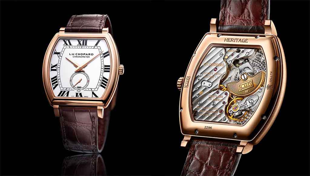 The barrel shaped L.U.C Heritag Grand Cru from Chopard