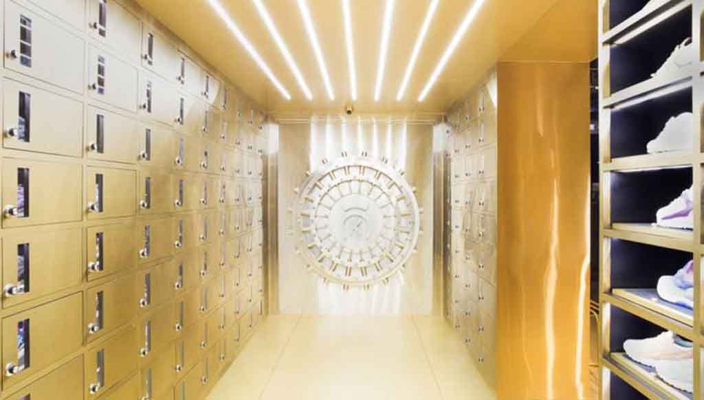 Check out this vault-themed shoe store in Thailand