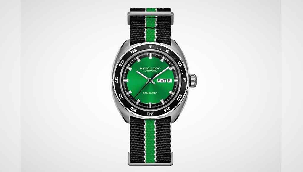 Hamilton unveils Pan-Europ watch in green