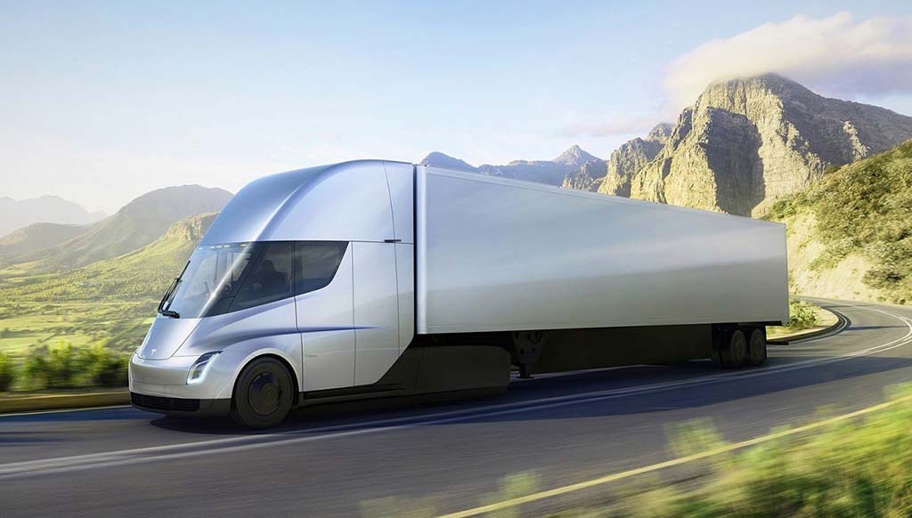 The all-electric Tesla semi-truck