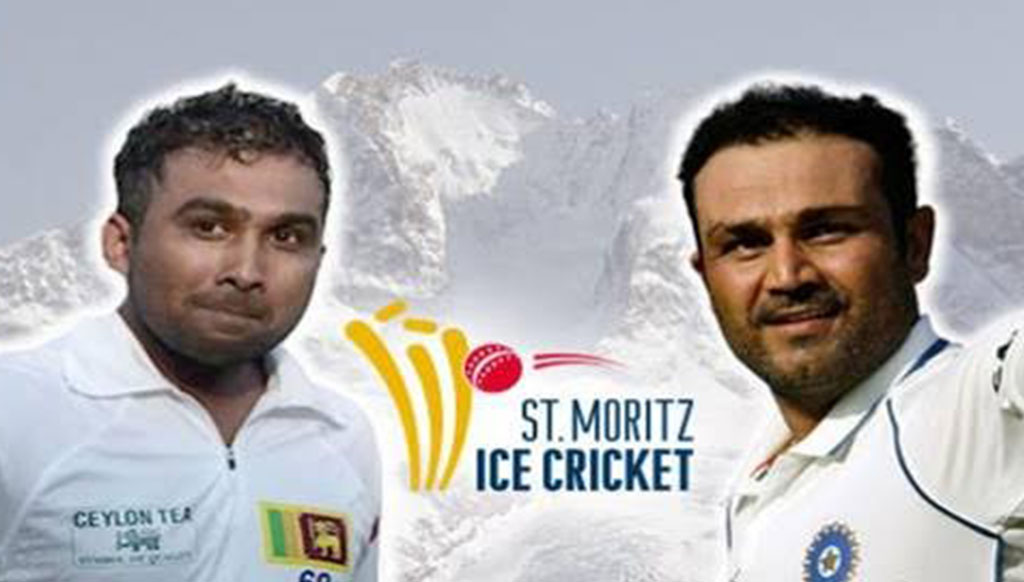 Watch legendary cricketers battle on frozen Ice at St. Moritz Ice Cricket