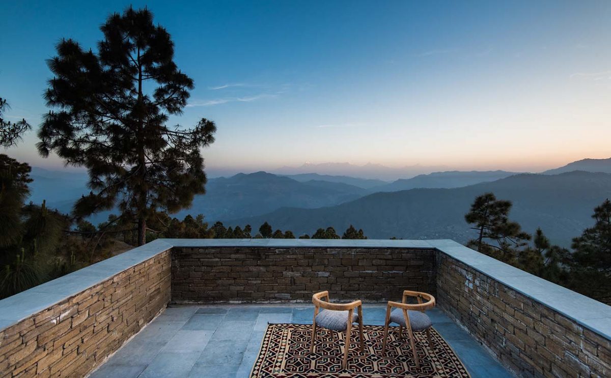 Chalet balcony at The Kumaon