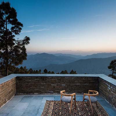 Chalet balcony at The Kumaon