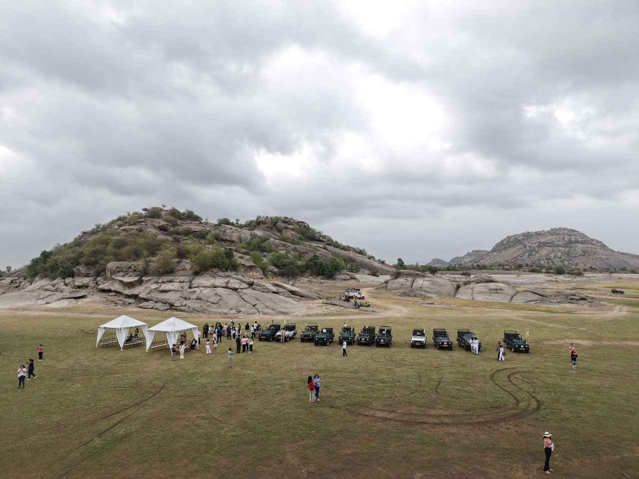 Jawai's famous catchment area, a pitstop for safari tourists.