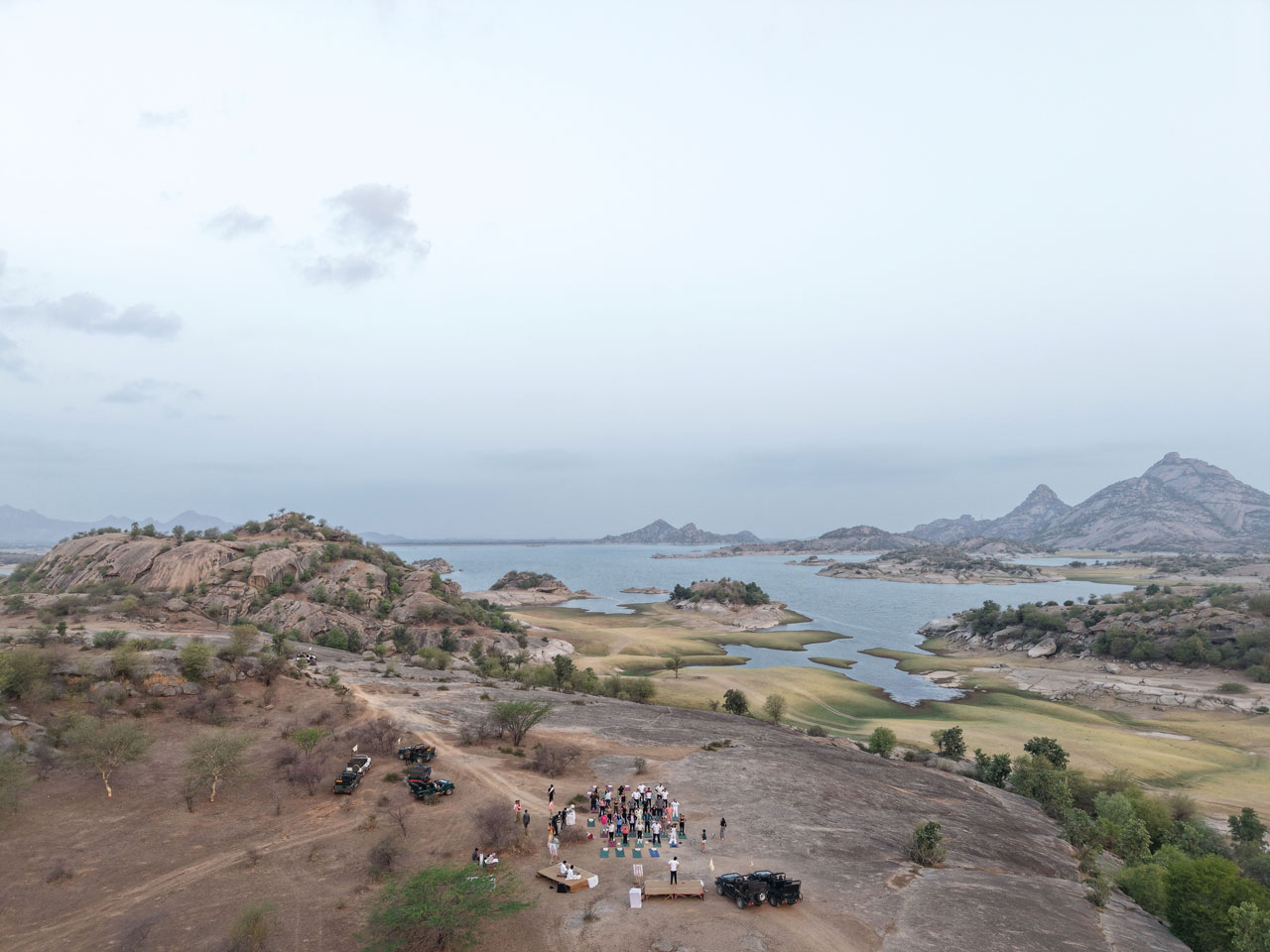 Yoga in the wilderness at the rugged hills of Jawai is an experience to cherish.